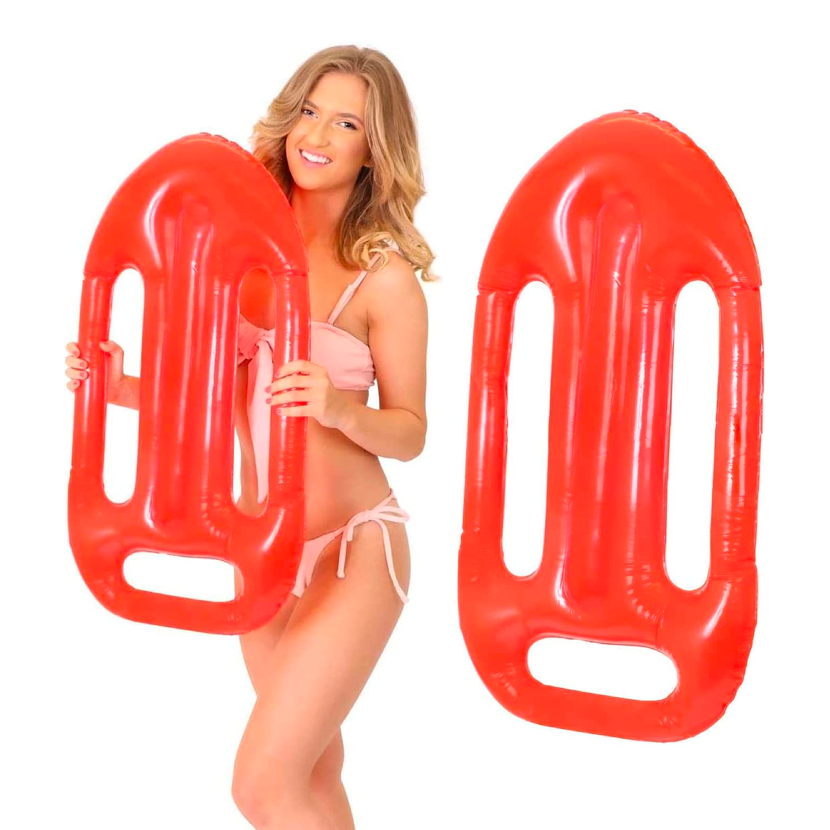Bouée Gonflable Sauvetage 64cm Rouge - PVC | Pour Piscine, Plage - Décoration Fête
