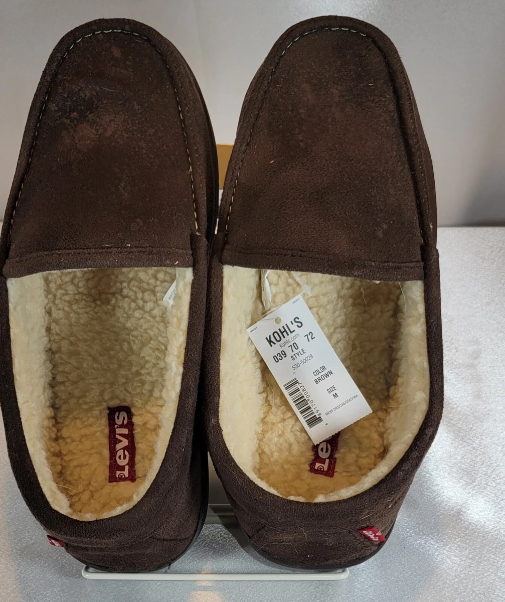 Finde sig i hane Kan beregnes Mens Levis Slippers M 8-9 Brown House Shoes | eBay