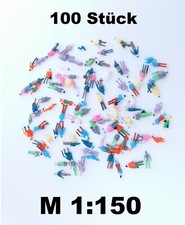 100x Modellbau bunt Figuren Maßstab M 1:150 Architektur Menschen farbig bemalt