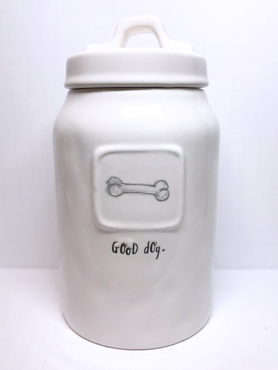 Rae Dunn Dog Treat Stoneware Canister 