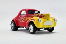 WILLYS 1941 GASSER WITH FLAMES 1/18 scale DIECAST CAR ACME A1800916