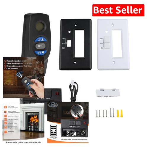 Compact Universal Gas Fireplace Remote Control with Backlit Design ...