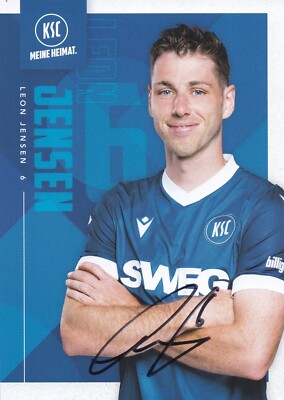 Autogrammkarte Leon Jensen - Karlsruher SC - 2024/2025 - Fußball