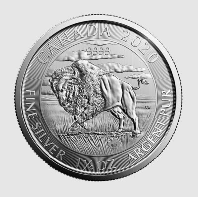 Silver Bison 1.25 oz $8 Canadian Silver Bison Coin GEM BU (2020, 2021, 2022 Random ...