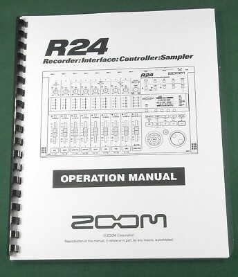 Zoom R24 Operation Manual: 140 Pages & Protective Covers! | eBay