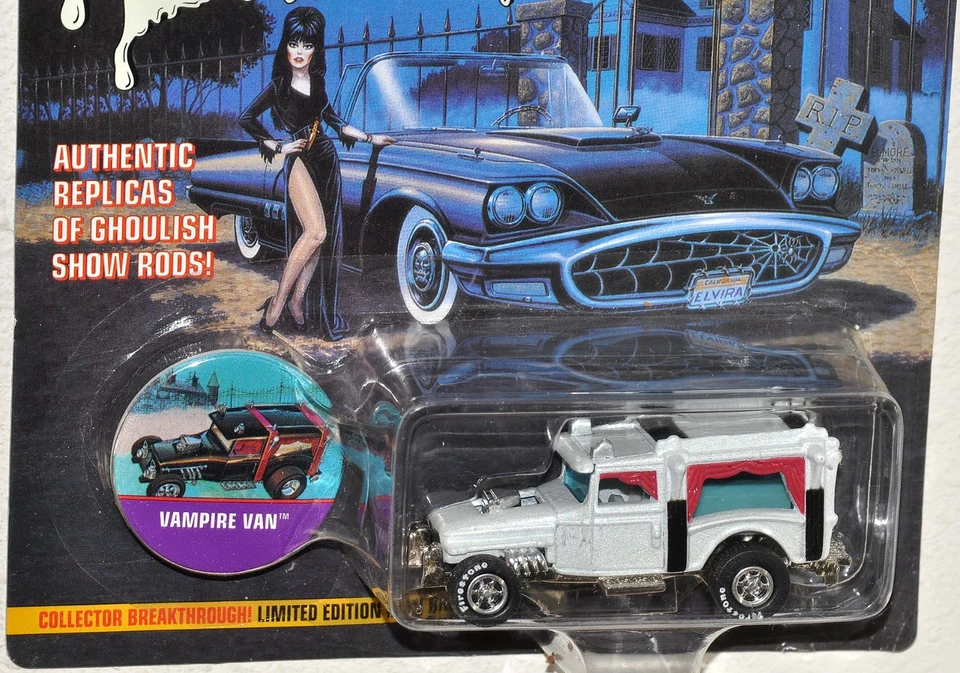 Johnny Lightning Frightning Lightning Vampire Van белый как новый на картонке VHTF серия 3 1997 - Изображение 2 из 2