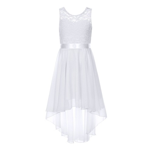 Kids Girls Dress Cut-out Sundress Lace Floral Ball Gown Prom Ball Flower Girl - Picture 5 of 62