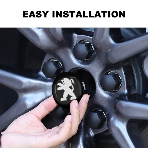 4Pcs 56mm Car Wheel Center Hub Cap Badge Emblem Decal Wheel Sticker For Peugeot - Picture 7 of 10