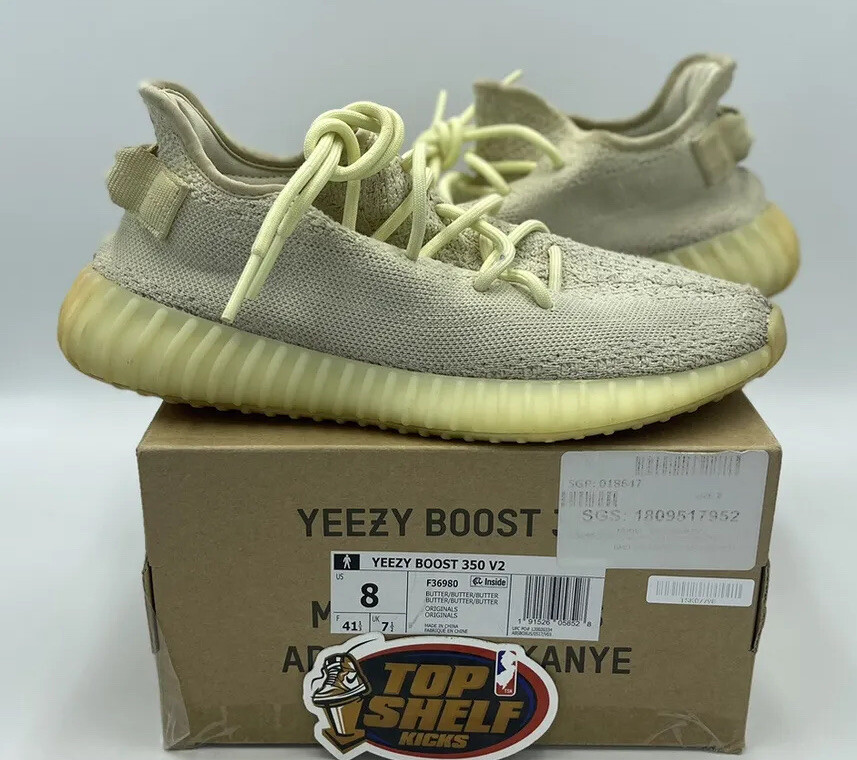 Adidas Yeezy 350 V2 Butter 2018 Size Used Rare Authentic Yellow Kanye  Trainer
