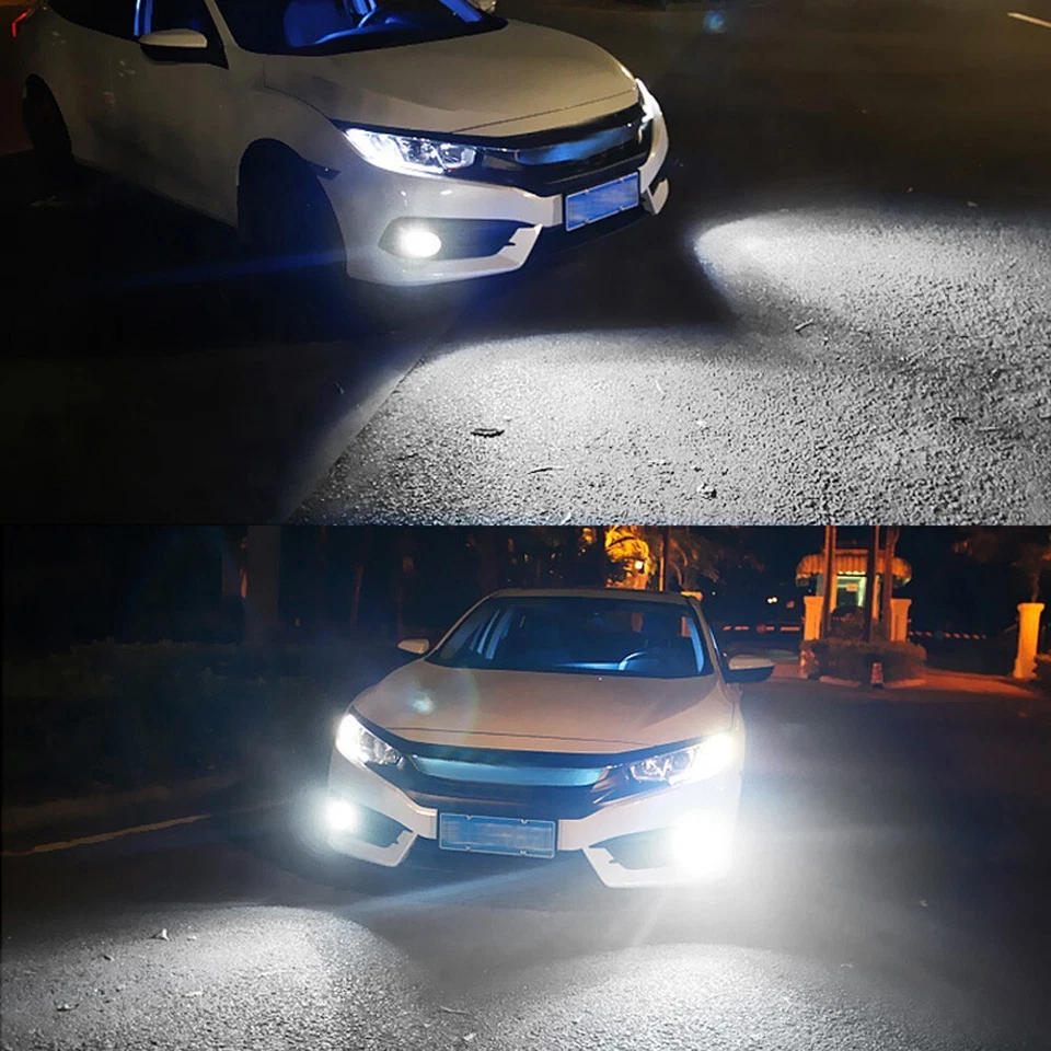 2pcs 9005 9006 LED Car Modification Laser Lens Fog Light Combination HB3 YELLOW - Image 4 of 4
