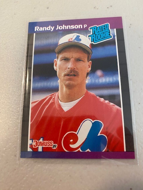 その他 RANDY JOHNSON ROOKIE 1989 Topps Randy Johnson #647 ROOKIE CARD-ERROR LOT EXPOS IN