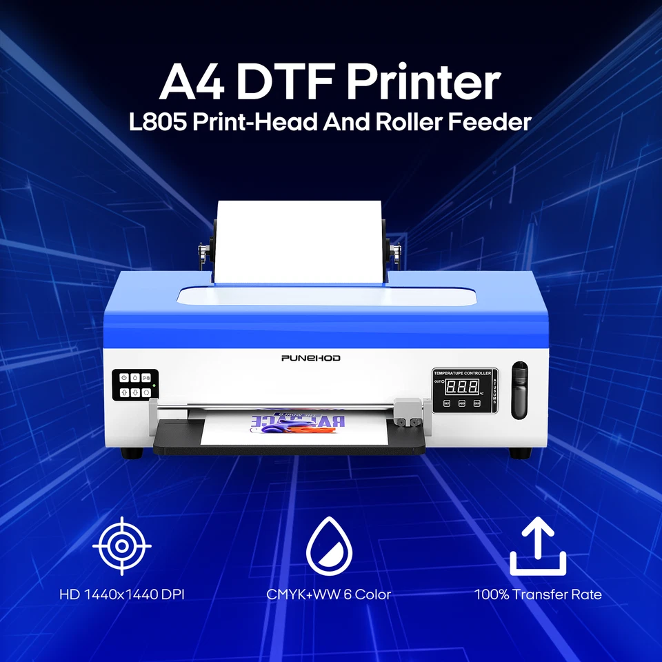 PUNEHOD F8 8.2" A4 L800 Roller Version DTF Printer Transfer Printing Machine - Image 3 of 4