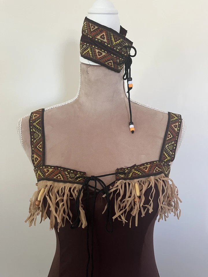 Women’s size small Native American costume dress with boot covers and arm wrap - Image 4 of 4