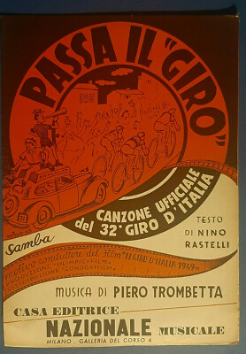 ORIGINAL SCORE ''PASSA IL GIRO'' FILM MOTIF ''IL GIRO D'ITALIA 1949'' 