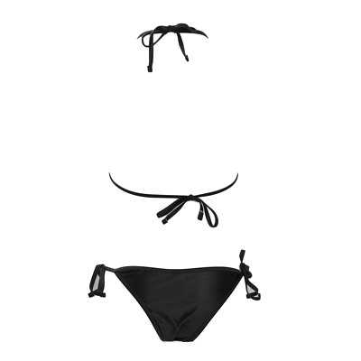 Toocool Bikini A Triangolo In Raso Con Pizzo Nero, Donna, Taglie Italiane 40-46 - 4