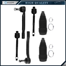 Front Tie Rod End Link Rack and Pinion Bellow For 2003-06 Acura MDX Honda Pilot