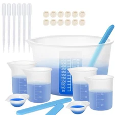 	Silicone Measuring Cups For Resin Resin Supplies With 600&100ml Silicone Cups	