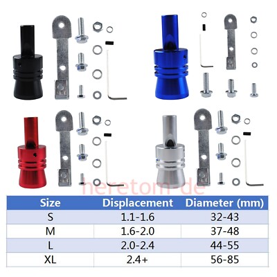Universal Car Turbo Sound Whistle Simulator Sound Pipe Auto Exhaust Muffler Pipe