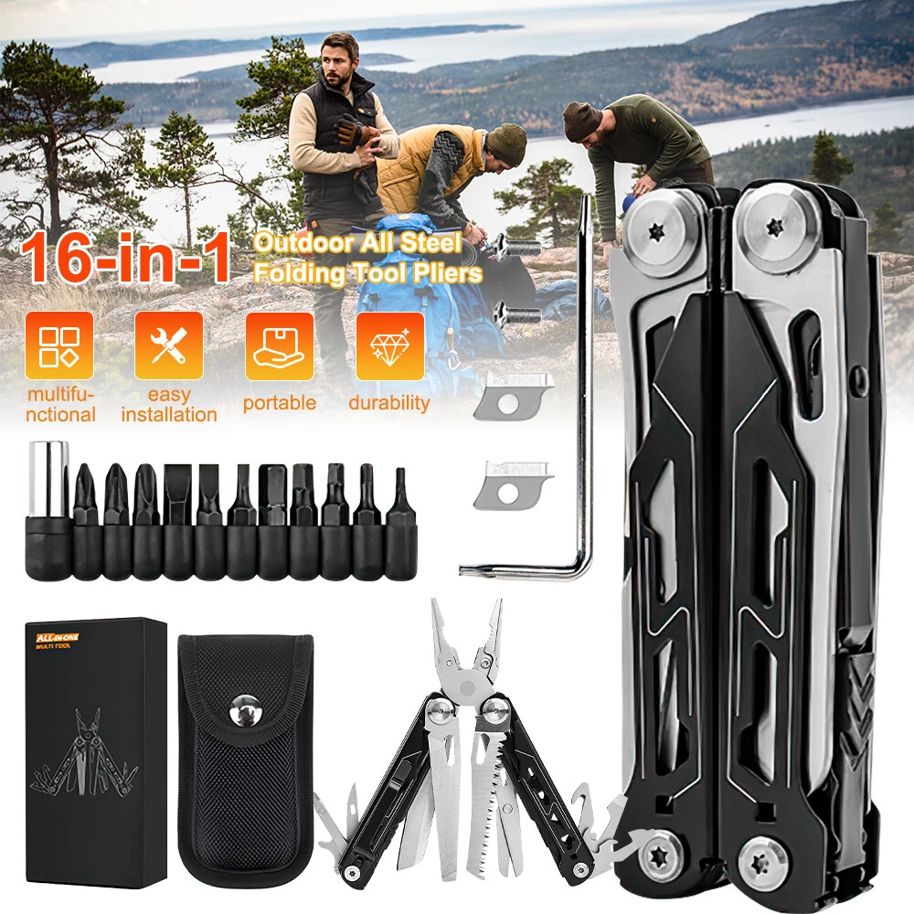 Multi tool Multipurpose Outdoor Folding Pocket Pliers Multitool 16 in 1