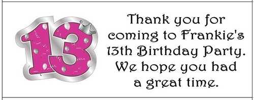 Personalised stickers anniversary or birthday party bags/cake labels No.13 - Picture 3 of 27