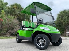 Lime Green 2 Passenger Seat Advanced Ev Golf Cart Fast Luxury 24 Mph Car