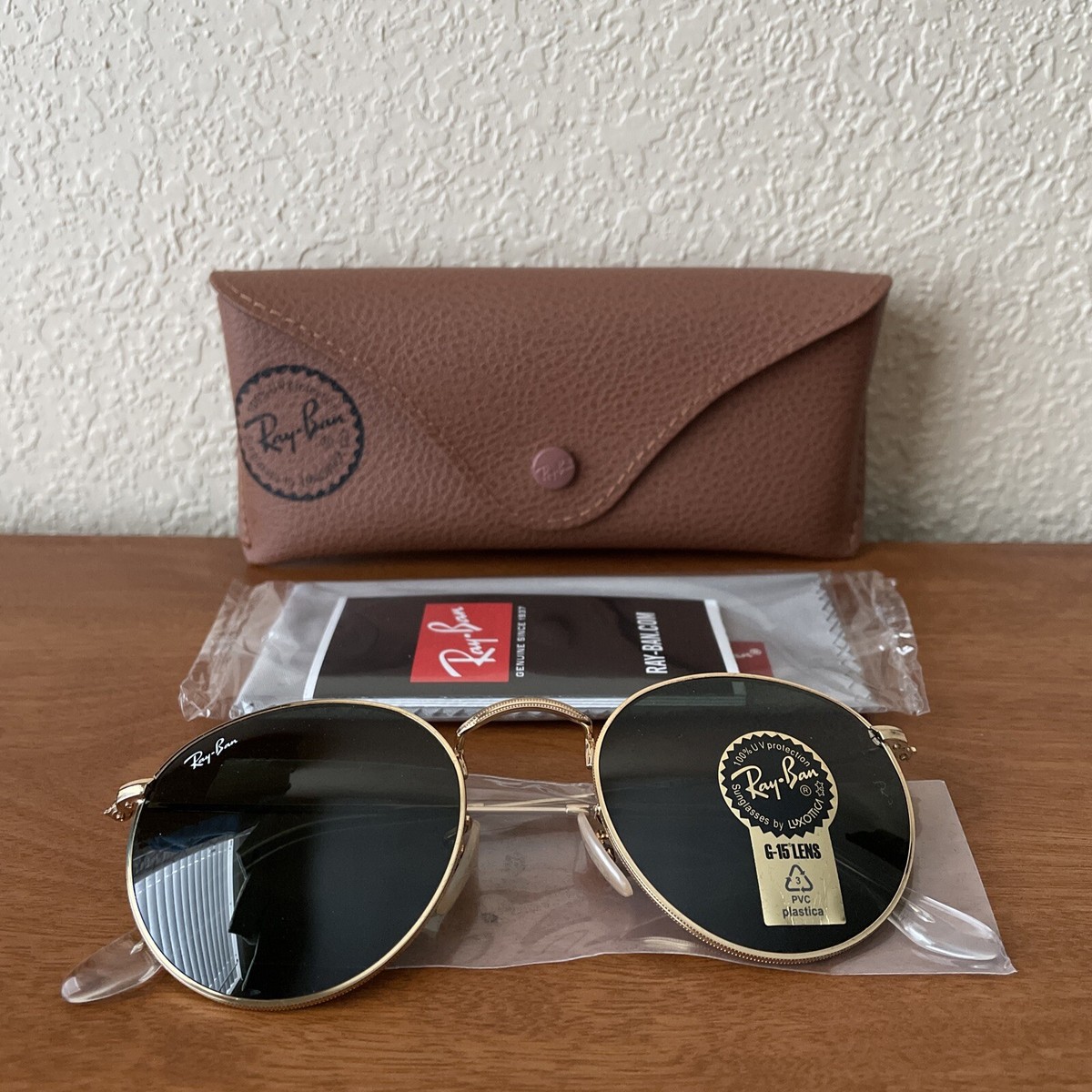 Ray-Ban Sunglasses RB3447 50-21 Round Metal Arista G-15