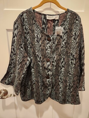 Country Store Multicolor Floral Print Jacket Size XL New