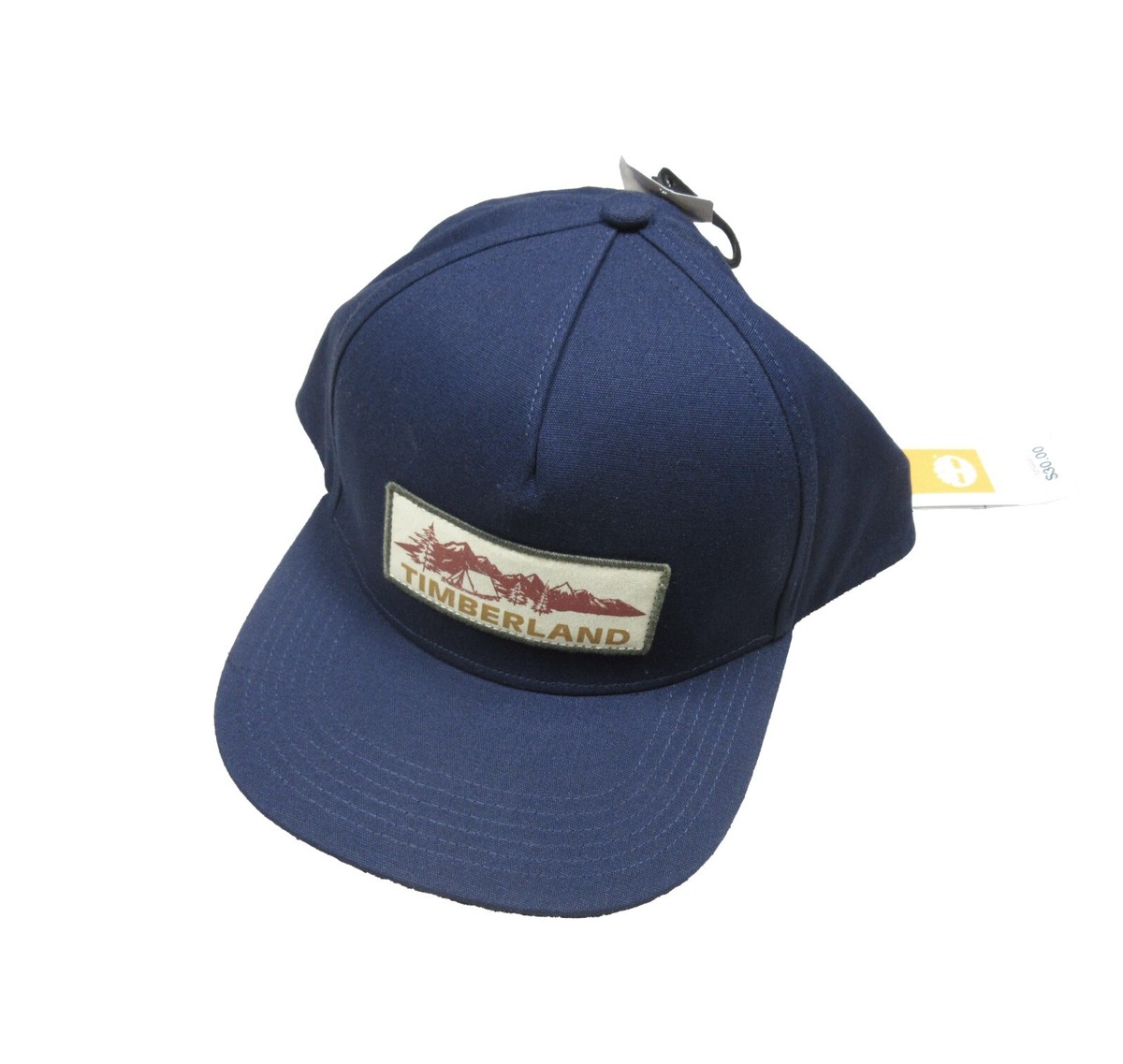 Timberland Men's Navy Patch Logo Graphic Snapback Baseball Cap