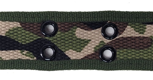 Camouflage Styles 2 Holes Row Grommet Stitched Canvas Fabric Military Web Belt - Picture 5 of 11
