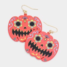 Curated Halloween Party 23  Holiday Season Jewelry  Pumpkin Earring  Festival