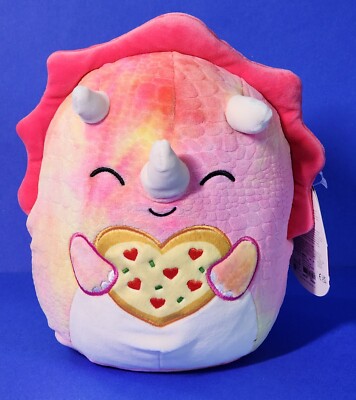 Squishmallows Trinity the Pink Triceratops Dino Pizza 8