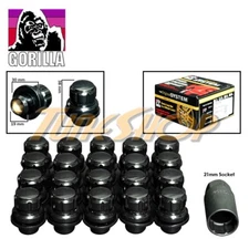 20 ALL LOCK GORILLA TOYOTA OEM STOCK FACTORY WHEELS RIM MAG LUG NUT 12X1.5 BLACK