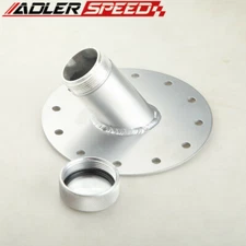 US SHIP 45 Degree 12 Bolt Flange Billet Fuel Cell Fast Fill Filler Neck Aluminum