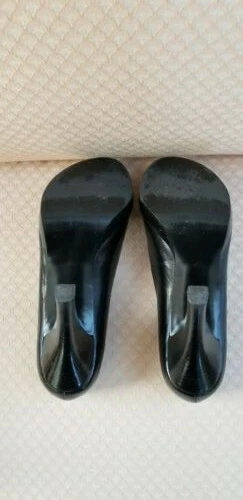 SIGUIENTE Zapatos de cuero negros con plataforma de tacón alto de 7,5 M para mujer usados Foto 4 de 4