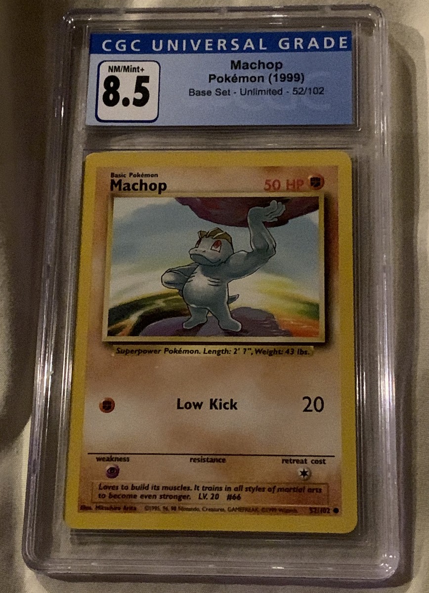 1999 POKEMON BASE SET MACHOP #52 GRADED CGC 8.5 NM/MINT+ FRESHLY GRADED! |  eBay