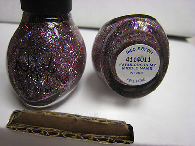 2 yes 2  pcs NICOLE by OPI Nail Polish #NI 384 FABULOUS IS MY MIDDLE NAME  shade