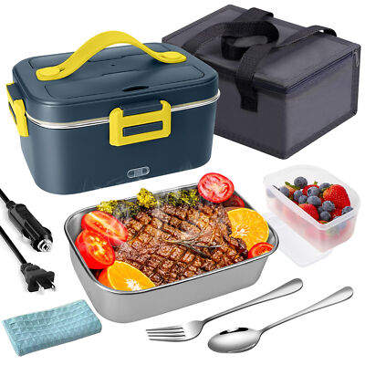 1.8L Electric Heating Lunch Box Portable for Car Office Food Warmer Container US