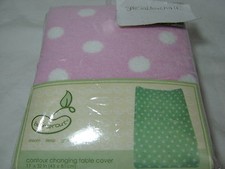 NEW Beansprout Pink Contour Changing Table Pad Cover - White Dots 17x32 NIP
