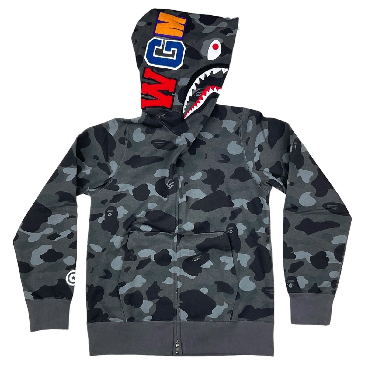 BAPE Color Camo Shark WGM Full Zip Hoodie Black | A Bathing Ape | eBay