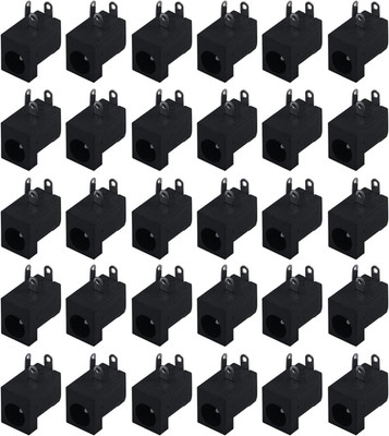 30Pcs 5.5Mm X 2.1Mm 3 Pin PCB Mounting Female DC Power Jack Socket Connector