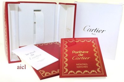 GENUINE VINTAGE CARTIER PANTHER WATCH BOX SET w/ BOOKS+WALLET~Ex.Cond. ShipsFREE