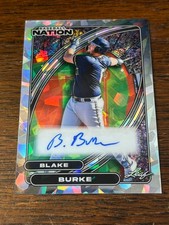 2026 Leaf Baseball Nation #BA-BB2 Blake Burke Silver Prismatic Auto #/25