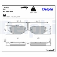 Bremsbelagsatz Scheibenbremse Delphi LP3708 FüR Renault Captur 2 Megane 4 K9A