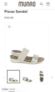 Munro Pisces Sandals Women's 9.5 M Pewter Beige Leather Cork Strappy Comfort