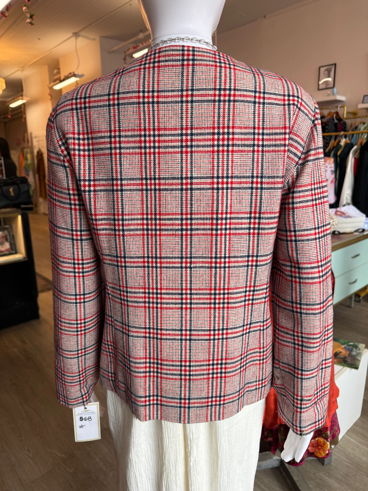 1960s Mod Wool Plaid Jacket - image 4