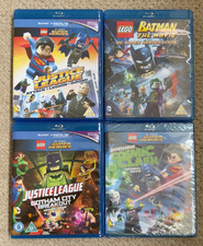 Lego Batman/Justice League Movies x 4 on Blu Ray - NEW - SEE DETAILS FOR INFO