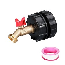 IBC Tote Adapter, 275-330 Gallon ibc tote fittings 2.44" Fine Thread Tote Val...