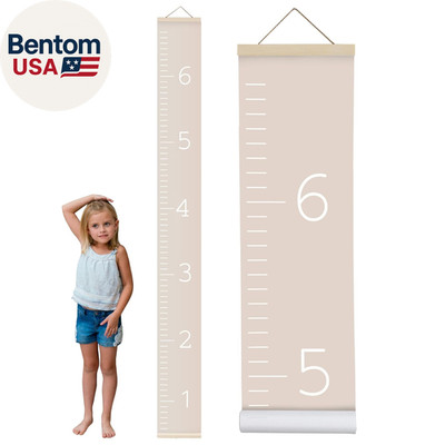 Canvas Growth Chart for Kids - Unisex Kids Room Wall Decor - Measuring Height Ch