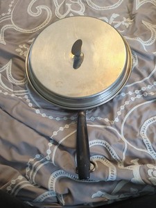 Prudential Ware Stainless Skillet W Copper Bottom, Lid, Egg Poacher. 10.75"