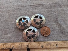 Three Half Dollar Button Castings One With Turquoise